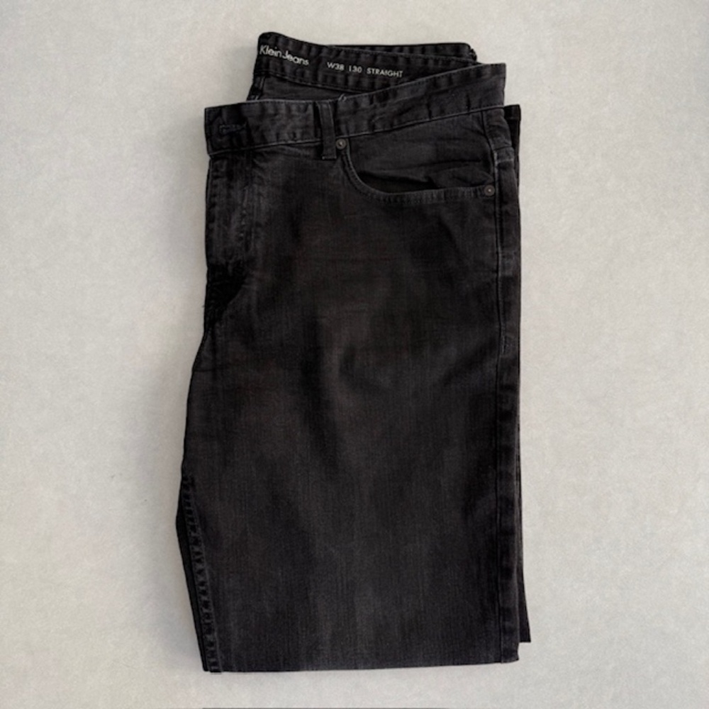 Men's Black Calvin Klein Straight Jeans W38 L30